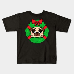 Pug Christmas Sweater Kids T-Shirt